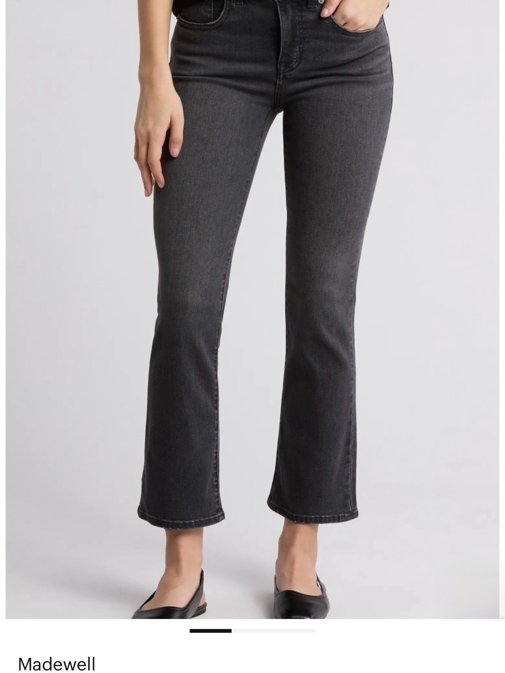 Madewell Women's Mid Rise Kick Out Crop Jean